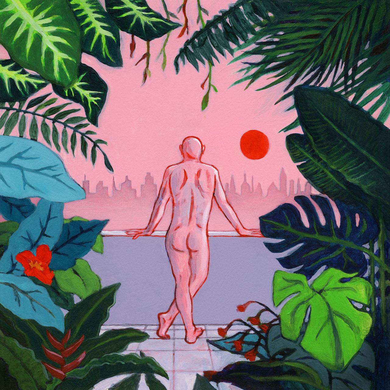 Kendi Cangınlında / Kağıt üzerine akrilik boya / 25x25 cm